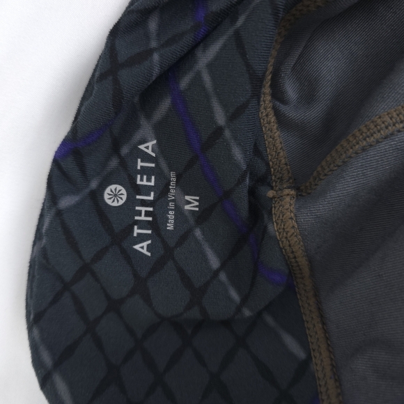 Athleta Argyle Print Cropped Pants Size M - Picture 6 of 9